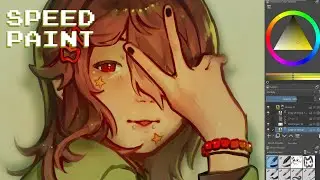 messy kris portrait || deltarune speedpaint