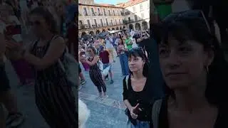 Montse Cortés y Jesús de Rosario. Flamenco en Plaza Mayor de León