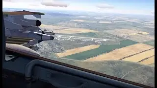 Взлет и посадка СУ-25Т с полной загрузкой