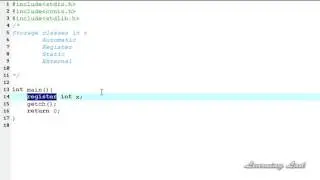 073  73   Register Storage Class in C Programming Language Video Tutorial