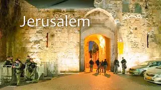Old City at Night: Dung Gate ➡ Golden Gate ➡ Lion's Gate ➡ Damascus Gate ➡ New Gate.
