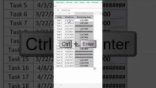 Project deadline tracker in Excel | Excel Tips and tricks | #shorts