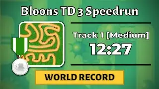 (WR) BTD3 Speedrun - Track 1 [Medium] in 