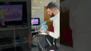Как только не приходится работать 😄😄 #humor #barber #hairstyle #moscow