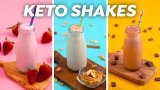3 Keto Shake Recipes – Chocolate, Peanut Butter & Strawberry!