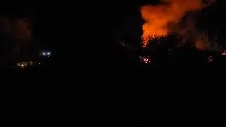 Пожарик в деревне.