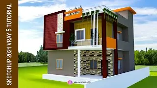 SKETCHUP IT | Modern HOUSE  | Sketchup tutorial | Vray 5 Sketchup