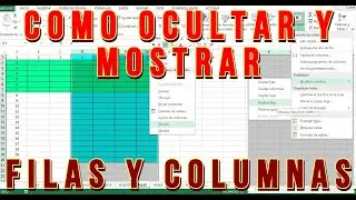 Como OCULTAR y MOSTRAR FILAS y COLUMNAS en EXCEL