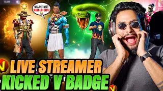 I Killed V Badge Live Streamer😱 For Guild Test On The Live Open Challenge आजा Noob😤1 vs 4 में !!