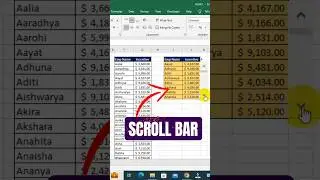 Creative Excel Scroll Bar in Cells | Scroll bar in cells 