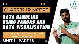 DATA AGGREGATION FUNCTION USING DATAFRAME IN PYTHON PANDAS  CLASS 12 IP | MIN,MAX,COUNT,SUM,VAR, STD