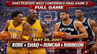 2001 Lakers vs Spurs NBA Playoffs WCF Game 3 | Shaq 35 PTS & Kobe Bryant 36 PTS | 5-25-01 FULL GAME