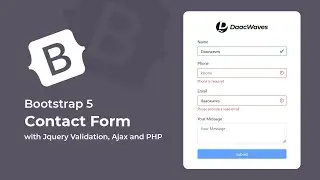 Bootstrap 5 Contact Form with Jquery and PHP
