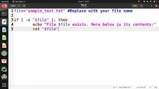This Bash Script checks if a file exists displays its content.