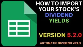 Google Sheets Dividend Portfolio Calculate The Dividend Yield