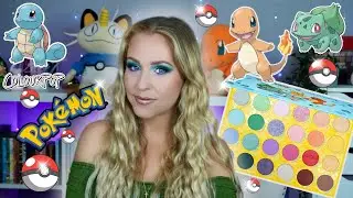 COLOURPOP X POKEMON | Pallet Town palette | Swatches & Tutorial