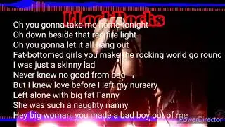 Fat bottomed girls - Queen ( lyrics ) HD