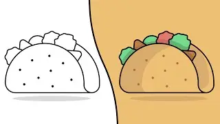How to design taco in adobe illustrator / taco Design in illustrator / Taco
