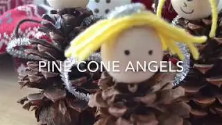 Pine cone angels