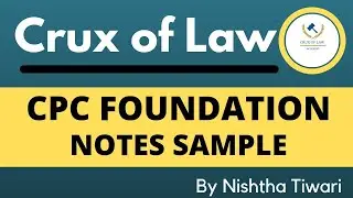 CPC,1908 Notes Preliminary/Mains/Aim at Judiciary/UPJS, DJS, BJS, RJS etc/Judiciary Exams