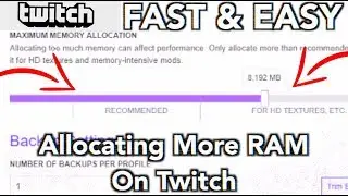 How To ALLOCATE MORE RAM On Twitch Launcher (Modded Minecraft Help)