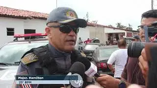 Homens suspeitos de praticar execuçã0 são pres0s com @rmas de fog0 pela PM