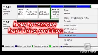 how to ''remove hard drive partition''