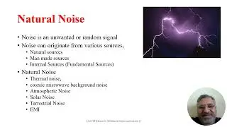 Wireless Communication System Unit 19: Noise in Wireless Communication I