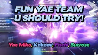 Yae Miko taser team guide with Sucrose, Kokomi, and Fischl (full abyss clear both sides)