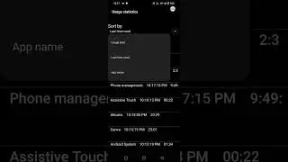 See used Application history and spend time | Usage statistics