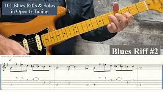Riff 2 -  Open G Tuning  - 101 Blues Riffs and Solos