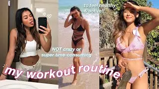 MY WORKOUT ROUTINE 2020 + workout clothes thrift haul!!