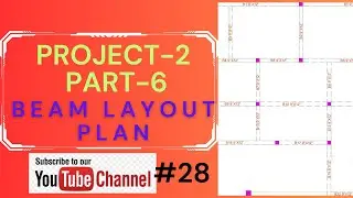 How to create BEAM LAYOUT PLAN in AutoCAD | Project-2 | part-6| Class#28