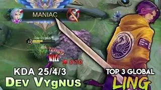 MANIAC!! Best Build Ling 2020 - Top 3 Global Ling Mobile Legends