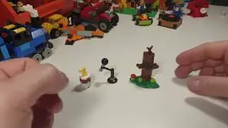 How to build a LEGO tree stump,  Microphone, Microphone stand and fuel canister