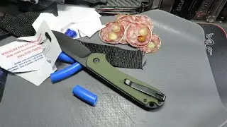 CIVIVI Button Lock Elementum II Flipper Knife OD Green G10 Handle Nitro -V Blade (C18062P-3)