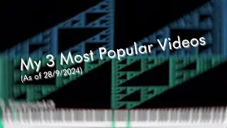 My 3 Most Popular VIdeos (As of 28/9/2024)