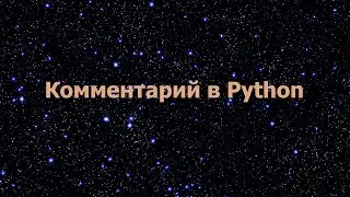 Комментарий в Python