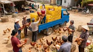 365 Days Harvesting A Lot Of Chicken, Palm Pupae Go To Village Market Sell | Dao’s Country Life