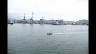 Overview of Santos Port, near Sao Paulo