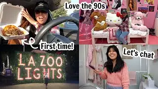 Vlogmas Day 8 | 90s Experience, Trying la birria tacos, and LA Zoo Lights!