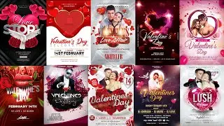 2022 Valentines day Party Flyer Photoshop Tutorial