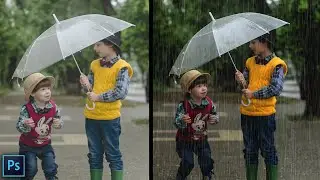 How to create a realistic rain effect in photoshop