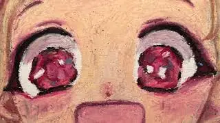 drawing yashiro nene with oil pastels