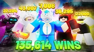 The WORLDS FIRST 135,614 Wins Squad in Roblox BedWars..