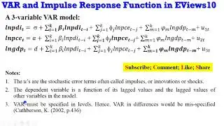 (EViews10): VAR and Impulse Response Functions (1)