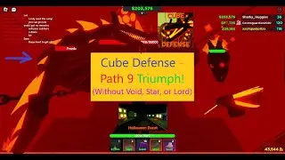 (Without Void, Star, or Lord) Defeating Frank and Winning Path 9! || [Roblox] Cube Defense