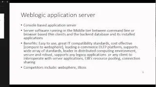 Oracle weblogic server fundamentals 1: Introduction to weblogic server