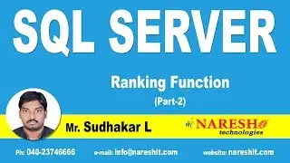 Ranking Function Part 2 | MSSQL Training | Mr.Sudhakar L