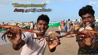 கோடியக்கரை சிவப்பு நண்டு அவியல் |Kodiyakkarai Red Rock Crab Recipe #crab